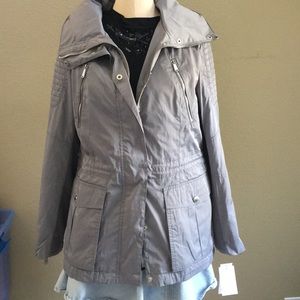 Cute Gray BCBG Raincoat/Windbreaker